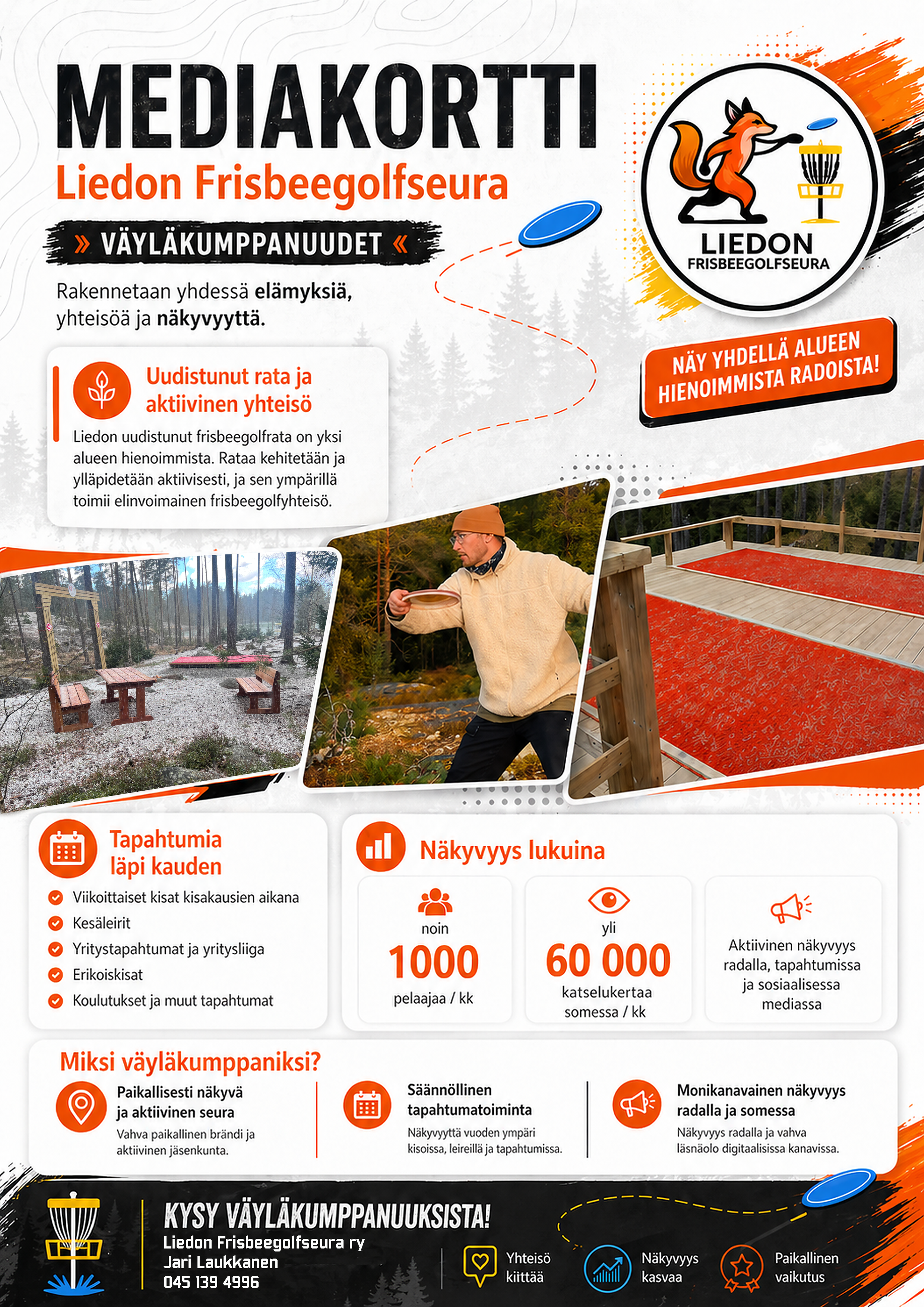 Liedon Frisbeegolfseura mediakortti