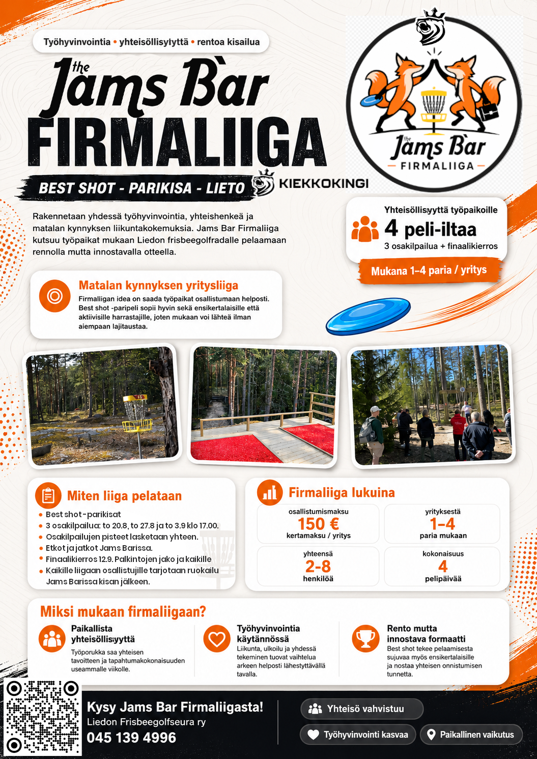 Jams Bar Firmaliiga tulostettava esite